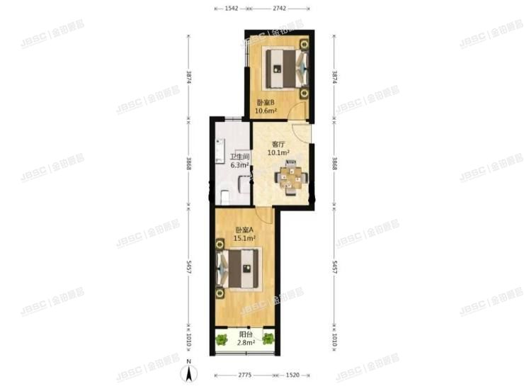 石景山区 双锦园9号楼1层1单元105号