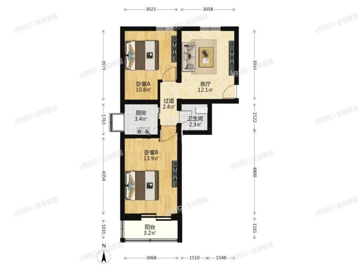 大兴区 德茂小区5号楼1单元203室