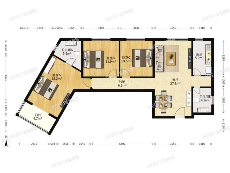 丰台区 兆丰园三区10号楼17层1701号