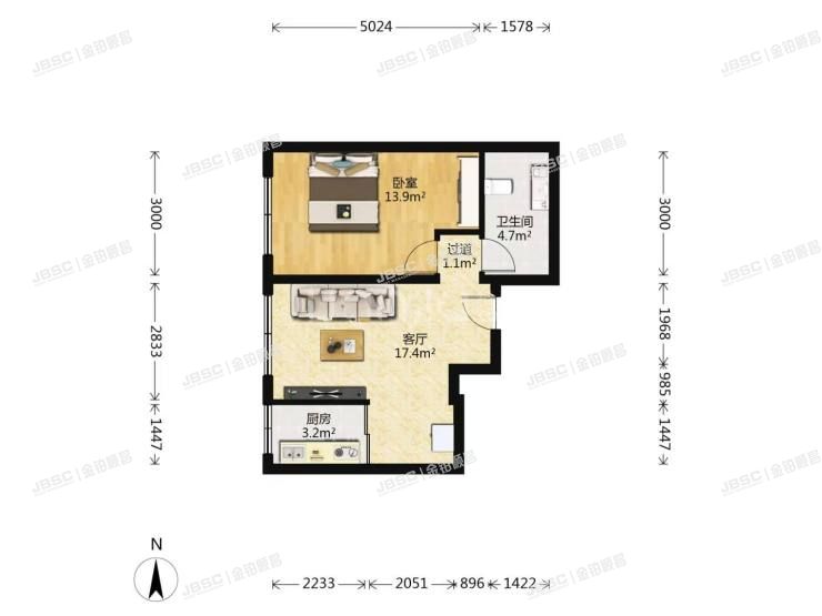 丰台区 小屯西路96号院21号楼9层5单元903室（同馨家园）