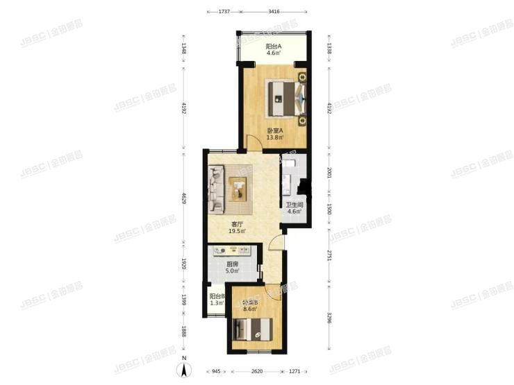 石景山区 杨庄北区19号楼2层1单元201号