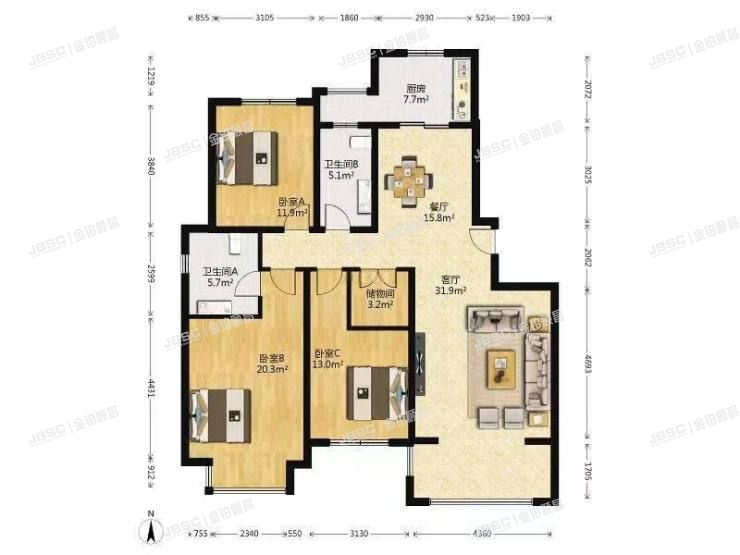 房山区 溪雅苑二区6号6层1单元602室