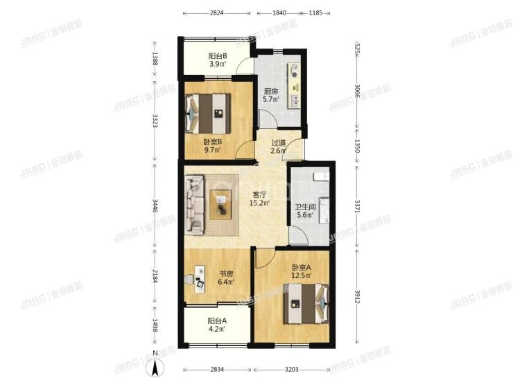 石景山区 晋元庄路5号16号楼6层1单元601号（北方工业大学宿舍）