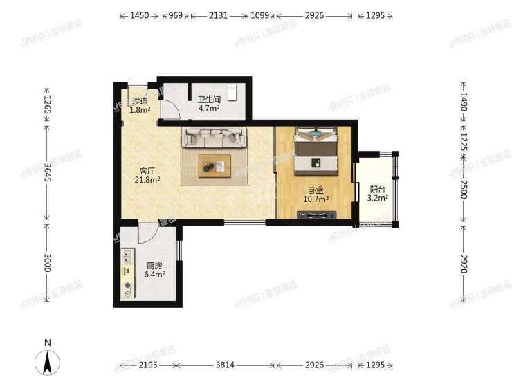 丰台区 新华街三里1号楼8层803房屋