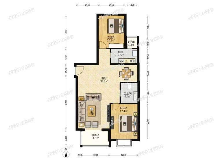 丰台区 马家堡西路32号1号楼10层D单元1102室（名都家苑）