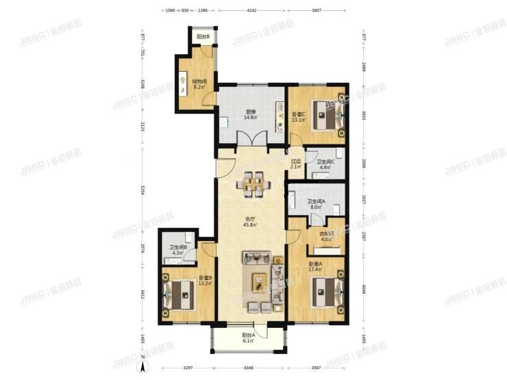 丰台区 西局后街8号院6号楼1层1单元102室(西宸原著)