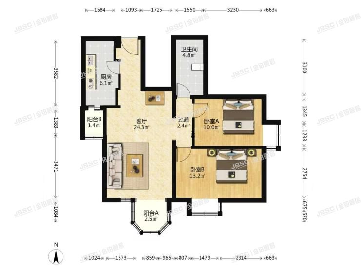 丰台区 邻枫路5号院4号楼30层3007室（怡锦园）