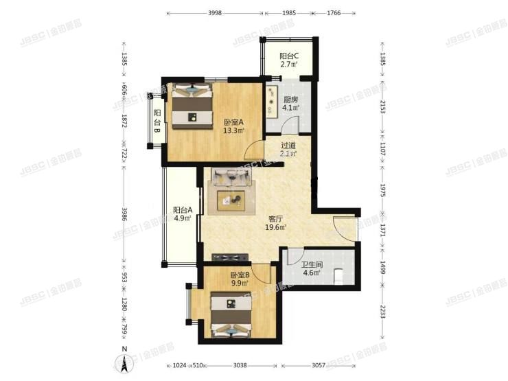 丰台区 政馨园一区2号楼3层316、317室