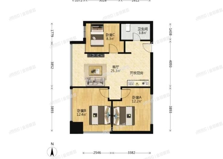 大兴区 盛坊路1号院4号楼9层904室（天恒世界集）