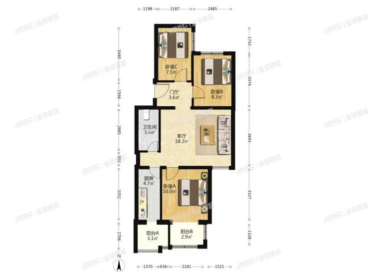 丰台区 草桥欣园四区4号楼1层2单元101室
