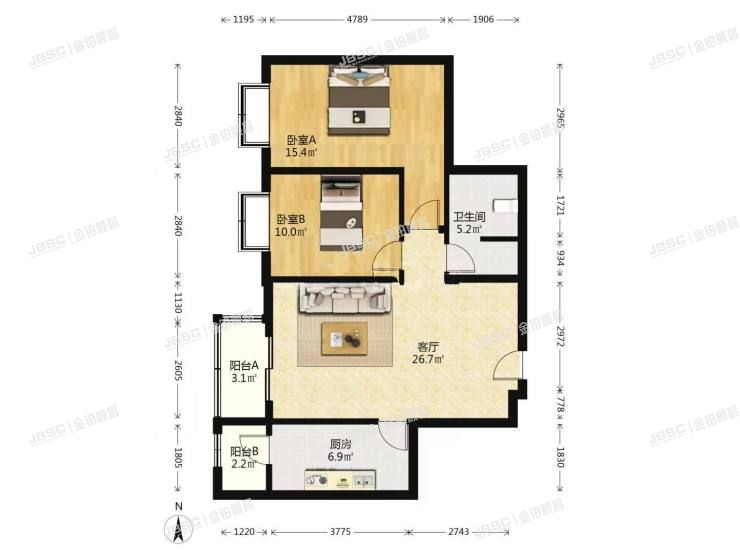 房山区 嘉州水郡185号13层1302号(加州水郡四期)