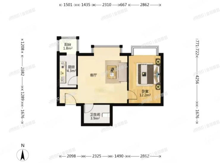 通州区 紫运西里6号楼6层161室（荔景园）