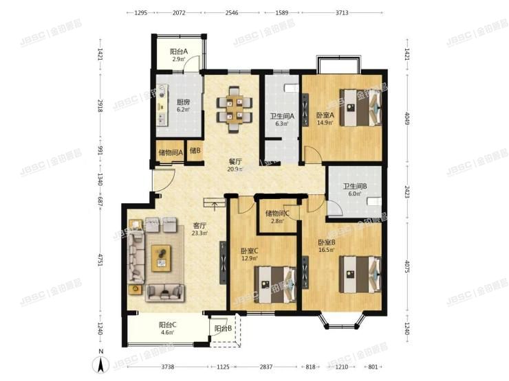 大兴区 吉丽路6号院5号楼5层3-501室（美利新世界）