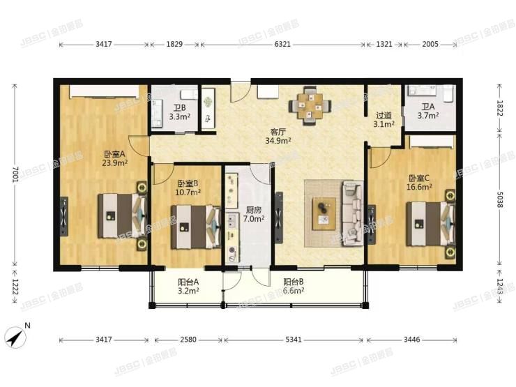 丰台区 芳城园一区1号楼13层丁单元1302室