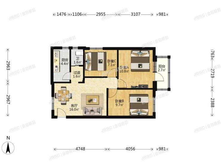 石景山区 永乐小区61号楼6层608号