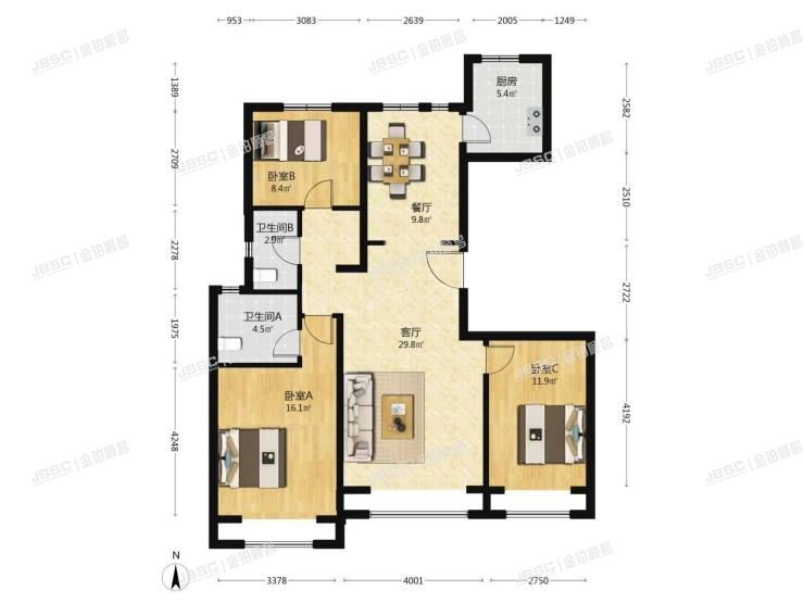 房山区  祥云街8号院5号楼3层1单元302号（徜徉嘉园）