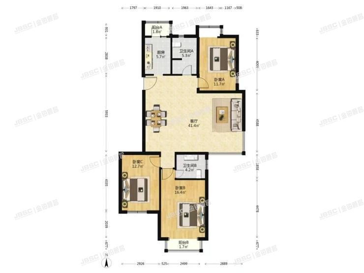 大兴区 黄村中里35号楼4层1单元401室（时代龙和）