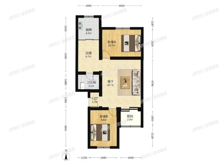 房山区 燕化星城健德四里22号楼2单元3层301室