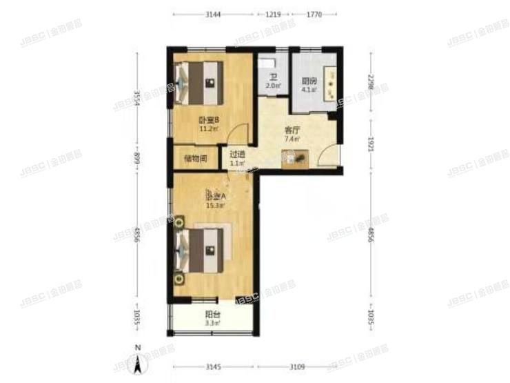 朝阳区 劲松二区202号楼5层4门15室