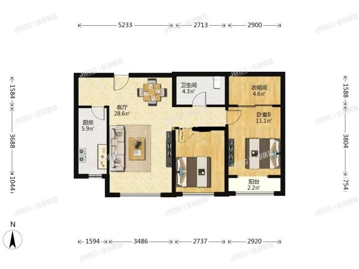 门头沟区 黑山西街5号院7号楼2层1单元202室（金泰丽湾悦栖山）