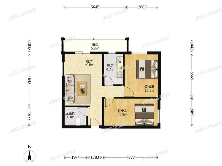 丰台区 程庄路10号院2号楼1单元1807号（新兴家园）