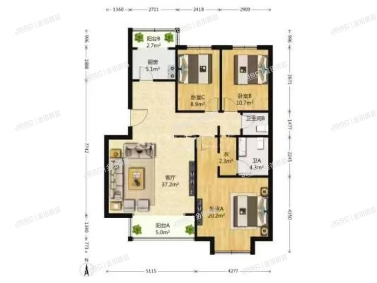 大兴区 长丰园三区16号楼2层1-201室