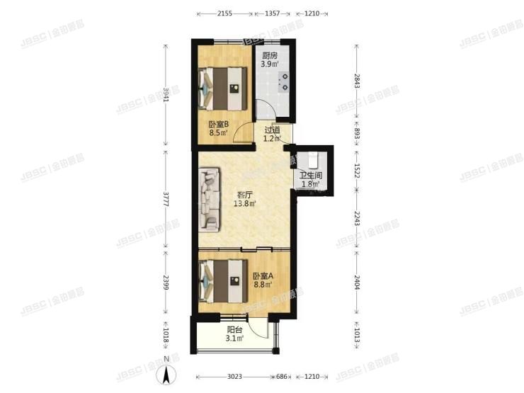 丰台区 大红门南里7号楼5层2-502室