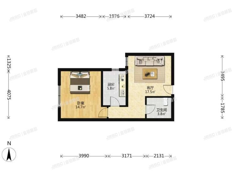 大兴区 鹿华路10号院20号楼10层1027室（南海雅苑北区）