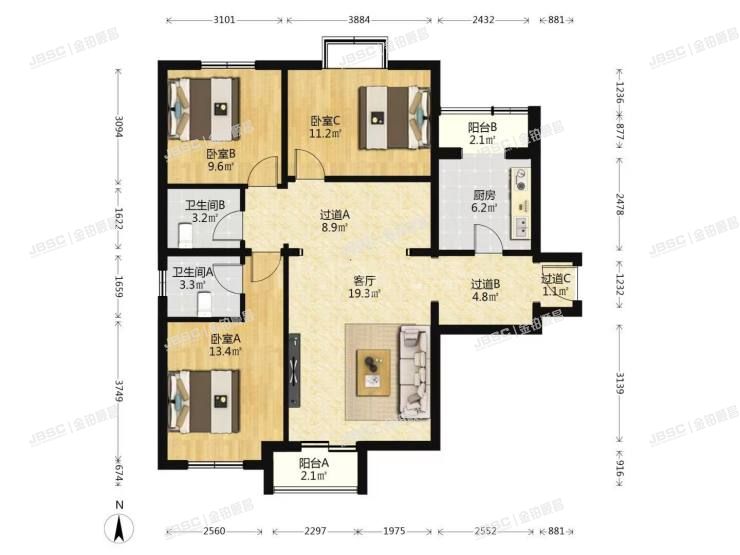 大兴区 兴盛街189号院3号楼8层1-804室