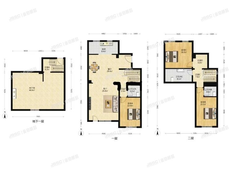 丰台区 泉湖西路1号院七区38号楼3至4层2单元302及-1层2单元B102号（燕西华府）