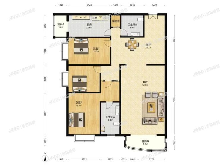 丰台区 芳城园一区17号楼4层A-503室（日月天地）