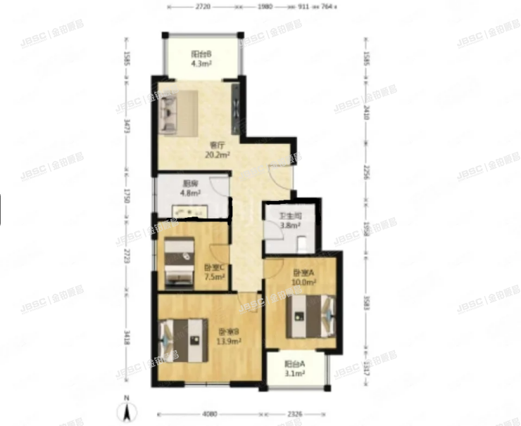 通州区 紫运西里24号楼25层2单元2503室（荔景园新区）