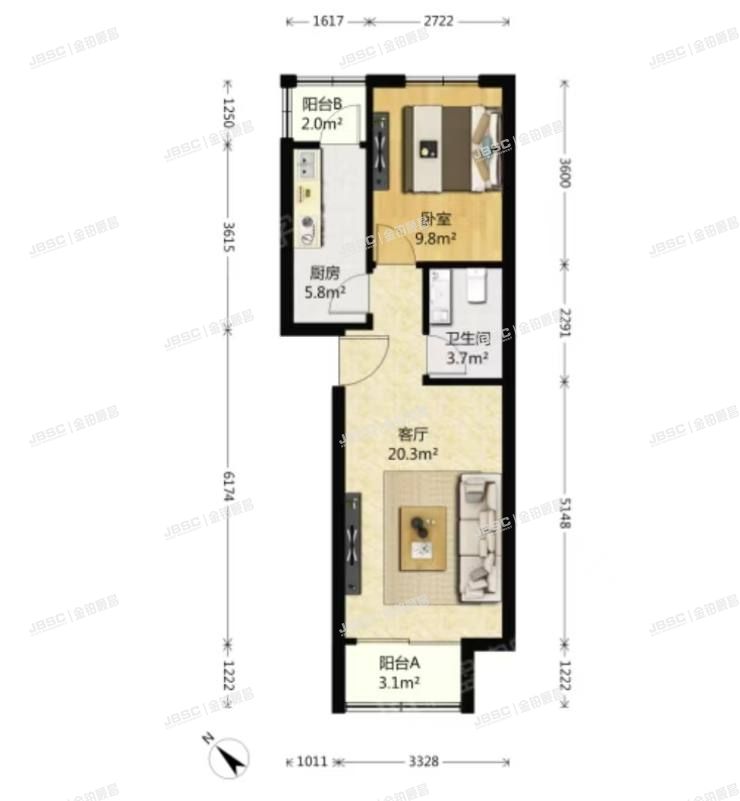 大兴区 四海路22号院9号楼9层2单元902室（京华雅郡）