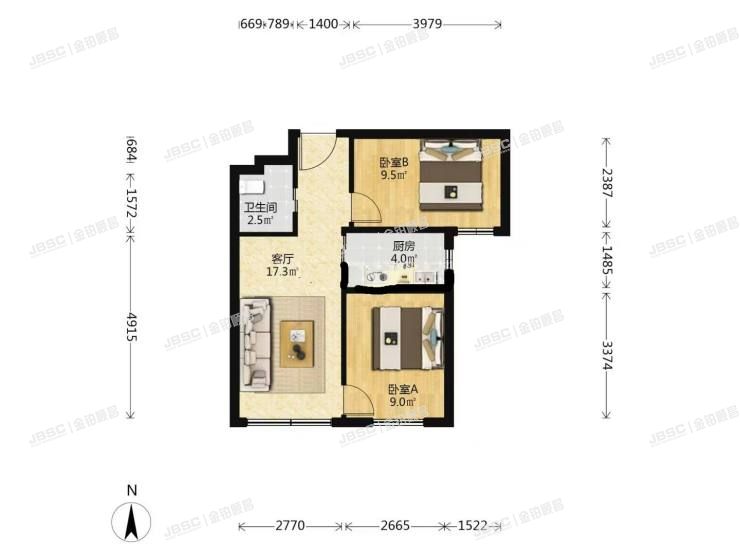 大兴区 三合北巷2号院3号楼3层1单元304室