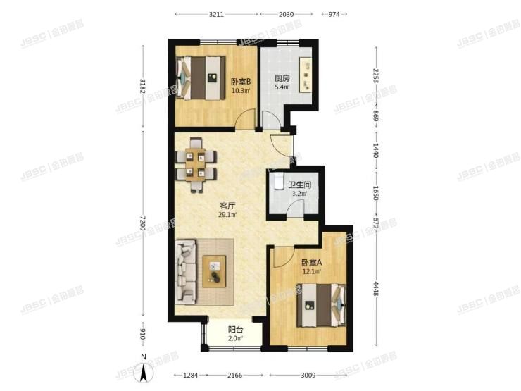 大兴区 榆文街1号院2号楼7层3单元702室（榆垡新城嘉园B区）