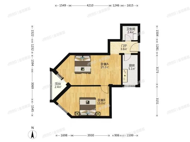 丰台区 东木樨园14号楼2层2014室
