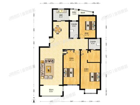 房山区 溪雅苑二区12号8层2单元801室（九洲溪雅苑二区）