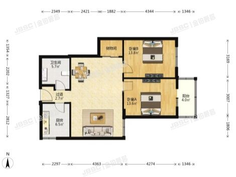 丰台区 南方庄1号院8号楼17层1702(方安苑)