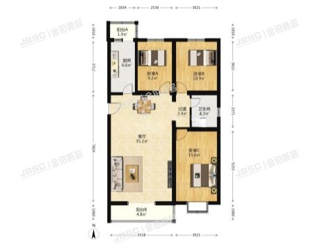房山区 窦店镇田家园1区3号楼1层1单元101(田家园)