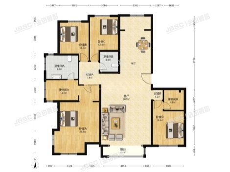 丰台区 长青路88号院29号楼3层一单元302（领秀翡翠山）