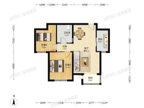 丰台区 柳村路9号院1号楼23层2单元2301(万泉盛景园）