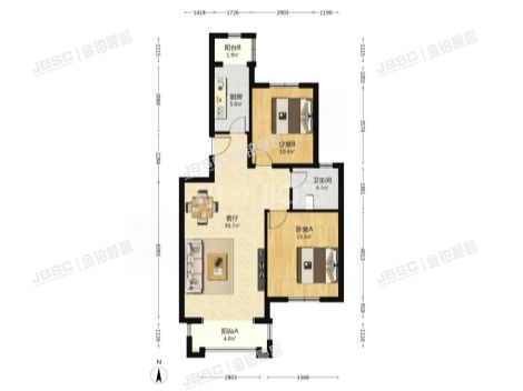 大兴区 西红门北一街1号院6号楼5层1单元504（鸿坤理想城礼域府)