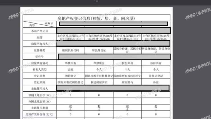 丰台区  槐房西路318号院4号楼15层1516室（南庭新苑南区）