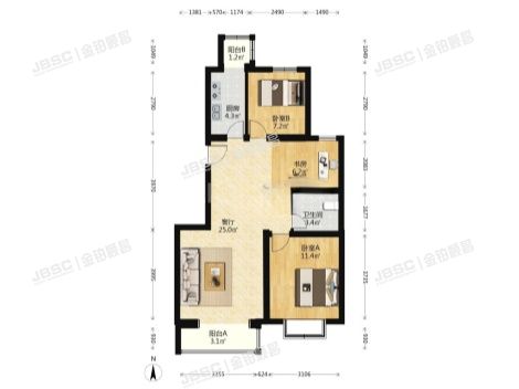 丰台区 南宫迎宾路33号院一区4号楼2层3单元202(汤泉墅-南宫景苑)