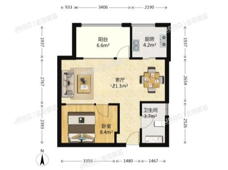 丰台区 南顶路281号4层4单元405(城市时尚家园)