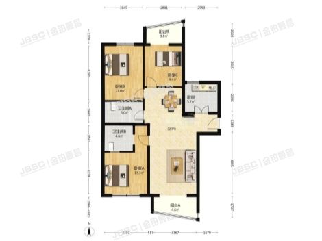 丰台区 万芳园二区6号楼9层1单元905（带1车位）(万年花城四期)