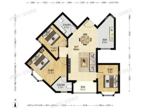 大兴区 天华北街2号院2号楼11层1105(鹿鸣苑)