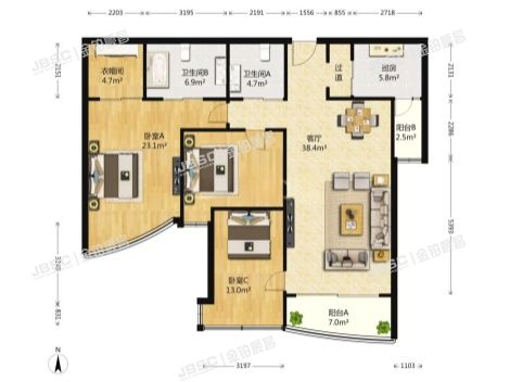 丰台区 骏景园中区9号楼5层502(珠江骏景中区）