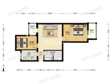 丰台区 正阳北里1号楼11层1-1101