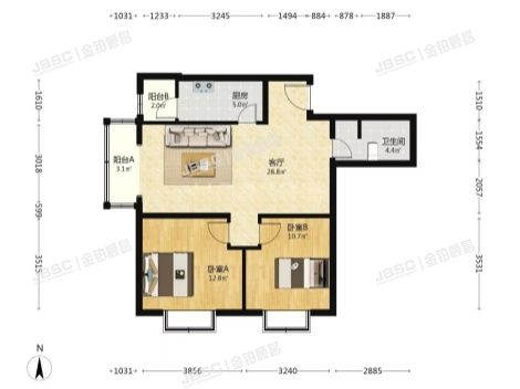 房山区 长阳镇嘉州水郡195号1层104（加州水郡四期）
